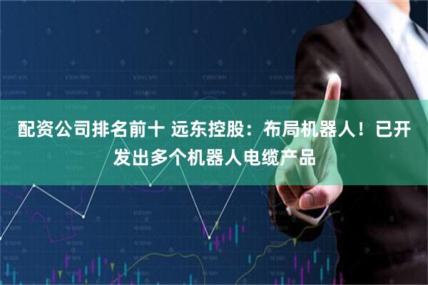 配资公司排名前十 远东控股：布局机器人！已开发出多个机器人电缆产品